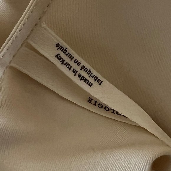 Anthropologie Smocked Satin Blouse Top Large MSRP Large $98 NWT - Picture 15 of 16